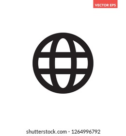 Black earth shape homepage icon, infographic interface concept elements, app ui ux web button logo, graphic pictogram flat design vector isolated on white background