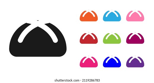Black Easter cake icon isolated on white background. Happy Easter. Set icons colorful. Vector Illustration