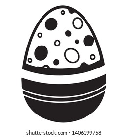 Black Easter Egg decoration for T-shirt