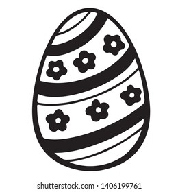 Black Easter Egg decoration for T-shirt