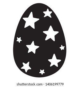 Black Easter Egg decoration for T-shirt