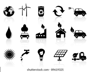 black eco icon