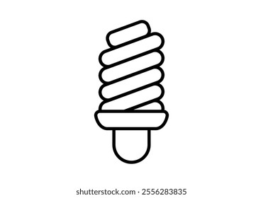 Black eco light bulb icon on white background