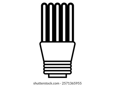 Black eco light bulb icon on white background