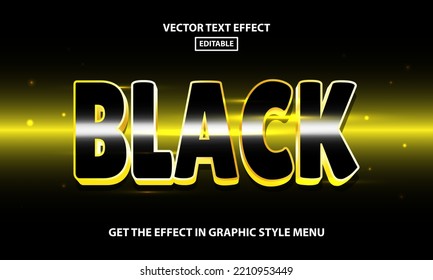 Black Editable Text Effect Style