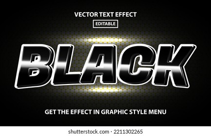 Black Editable Text Effect Style