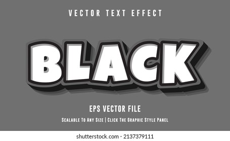 black editable text effect use for business logo and brand