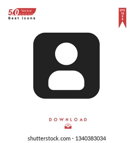 black edit-profile icon. edit-profile icon vector isolated on white background. Graphic design, material design, 2019 year best selling icons, mobile application, UI / UX design, EPS 10 format vector