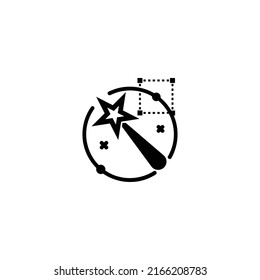 Black effect magic icon design isolated on white background