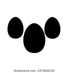 Black egg silhoutte black colour