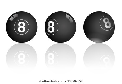 Black Eight Billiard's Ball