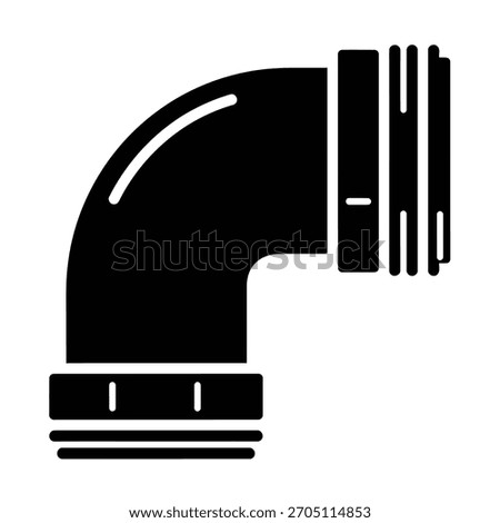 Black elbow pipe fitting plumbing connector
