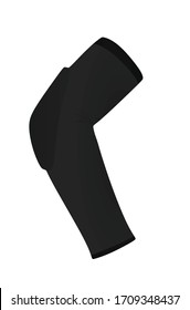 Schwarze Ellenbogen-Stütze. Vektorillustration