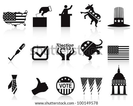 Black Election Icons Set 스톡 벡터(사용료 없음) 100149578 - Shutterstock