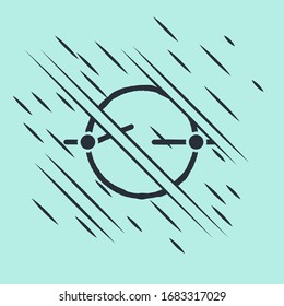 Schwarze elektrische Schaltung Symbol einzeln auf grünem Hintergrund. Schalttafel. Glitzer Stil. Vektorillustration-Illustration