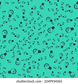Black Electric circular saw with steel toothed disc icon isolated seamless pattern on green background. Electric hand tool for cutting wood or metal.  Vector
