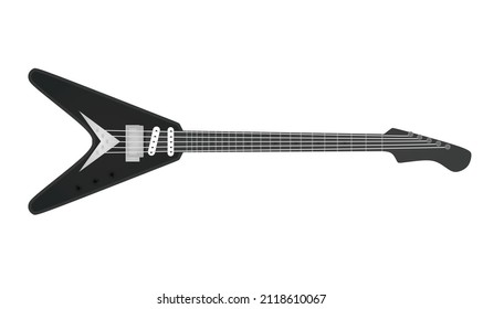 Black electric guitar. vector illustration