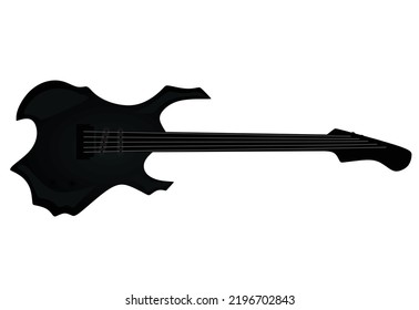 Black electric guitar. vector illustration