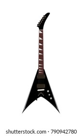 Black electric guitar, Vector Illustration