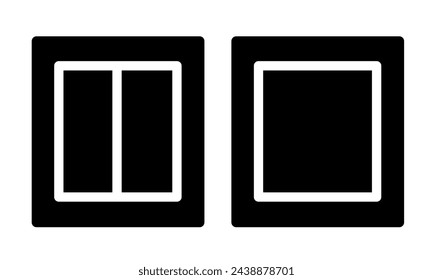 icono de interruptor de luz eléctrica negro aislado sobre fondo blanco