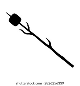 A black electric plug attached to a power cord, hanging from a tree branch, symbolizing connection between technology and nature.