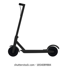 Black electric scooter. vector illustration