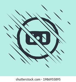 Schwarze elektrische Steckdose Symbol einzeln auf grünem Hintergrund. Netzstecker. Rosette Symbol. Glitzer Stil. Vektorgrafik