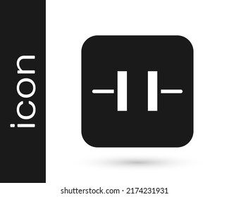 Black Electrolytic capacitor icon isolated on white background.  Vector