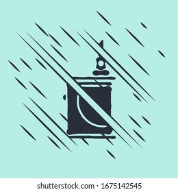 Black Electronic cigarette icon isolated on green background. Vape smoking tool. Vaporizer Device. Glitch style. Vector Illustration