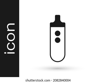 Black Electronic cigarette icon isolated on white background. Vape smoking tool. Vaporizer Device.  Vector