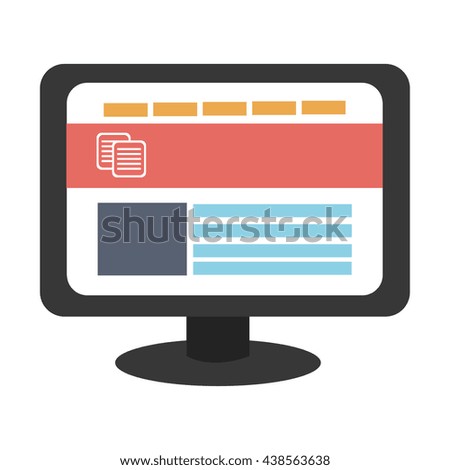 black electronic device screen with colorful icons over isolated background,vector illustration