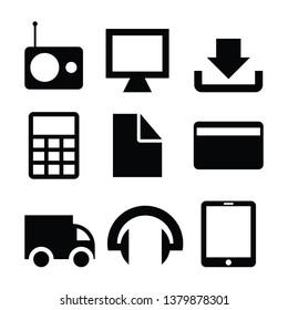 black electronic icon