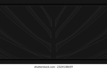 Black elegant background with leaf skeleton accent