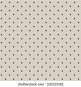 Black Elegant Dotted Lace Seamless Vector Pattern