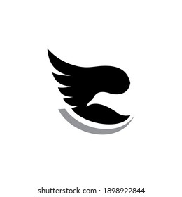 black elegant dove, simple of silhouette pigoen logo vector illustrations