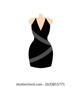 Schwarz Elegante Kleid Symbol Vektor