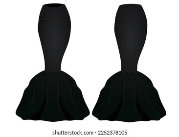 Black elegant dress. vector illustration