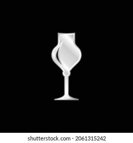 Black Elegant Drinking Glass Tool silver plated metallic icon