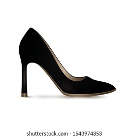 black elegant high heel shoe