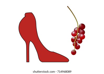 Black elegant high-heeled shoes. The art and fantasy of high fashion.
