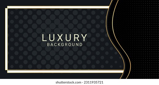 Black Elegant Luxury background concept with dark gold and glitter texture.editable