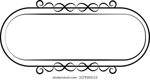 Elemento de marco ornamental elegante negro