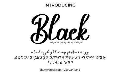 Black - Elegant Script Font for Smooth Handwritten Design and Creative Typography