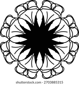 Black element decorative design for illustration