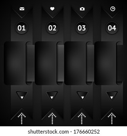 Black elements of infographic. 