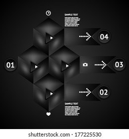 Black elements of infographic.