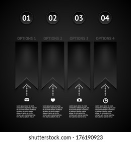 Black elements of infographic. Modern vector design template. Arrows elements. Banner elements.