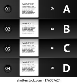 Black elements of infographic. Modern vector design template. Arrows elements. Banner elements.