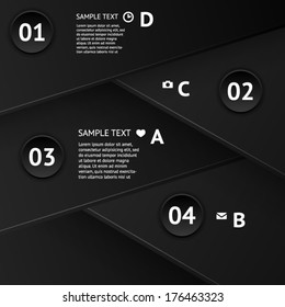 Black elements of infographic. Modern vector design template. Arrows elements. Banner elements.