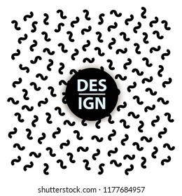 Black elements on the white background. Template for card, banner, poster. Vector illustration